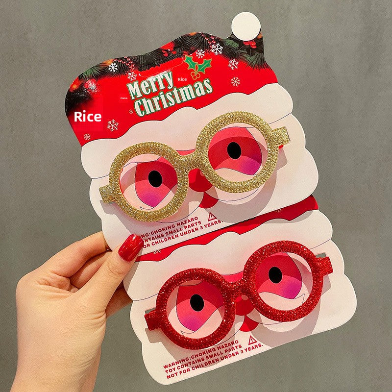 Christmas Glasses Frame for Women, Internet Celebrity Funny Reindeer Glasses, Funny Photo Props, Children's Small Gifts, Couple Decorations