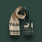 Chinese Red Zodiac Year Women's Scarf Red Versatile Christmas Scarf Winter Knitted Scarf New Year Scarf