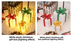 Cross-Border New Christmas Gift Box Three-Piece Set Foldable Glowing LED Light String Props Gift Box Ornament Decoration Light