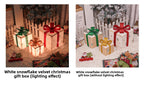 Cross-Border New Christmas Gift Box Three-Piece Set Foldable Glowing LED Light String Props Gift Box Ornament Decoration Light