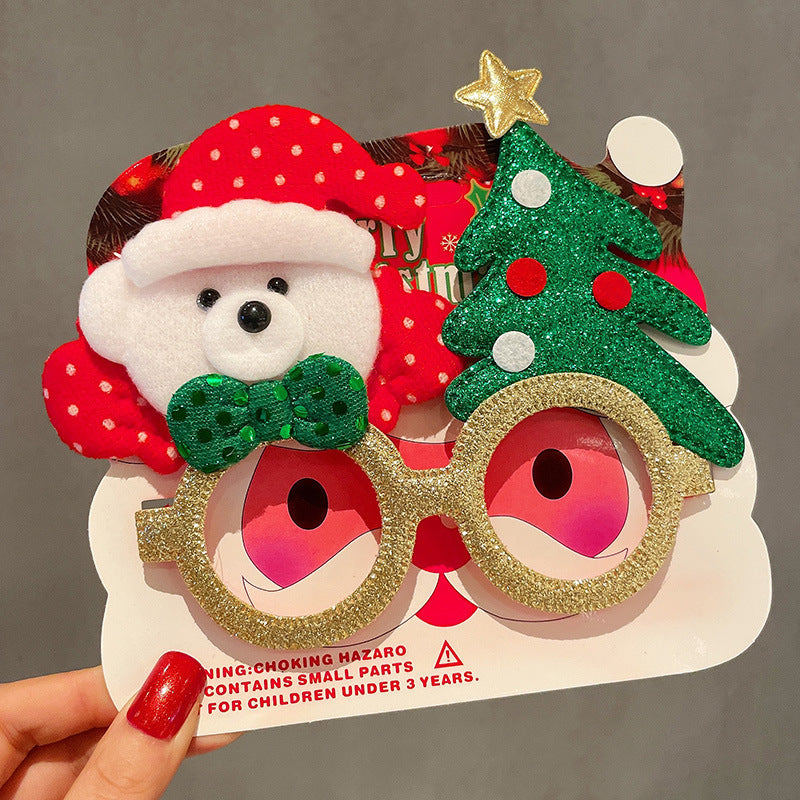 Christmas Glasses Frame for Women, Internet Celebrity Funny Reindeer Glasses, Funny Photo Props, Children's Small Gifts, Couple Decorations