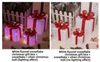 Cross-Border New Christmas Gift Box Three-Piece Set Foldable Glowing LED Light String Props Gift Box Ornament Decoration Light