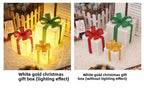 Cross-Border New Christmas Gift Box Three-Piece Set Foldable Glowing LED Light String Props Gift Box Ornament Decoration Light