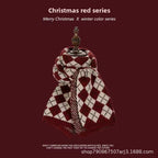 Chinese Red Zodiac Year Women's Scarf Red Versatile Christmas Scarf Winter Knitted Scarf New Year Scarf