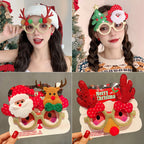 Christmas Glasses Frame for Women, Internet Celebrity Funny Reindeer Glasses, Funny Photo Props, Children's Small Gifts, Couple Decorations