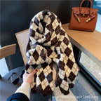Chinese Red Zodiac Year Women's Scarf Red Versatile Christmas Scarf Winter Knitted Scarf New Year Scarf