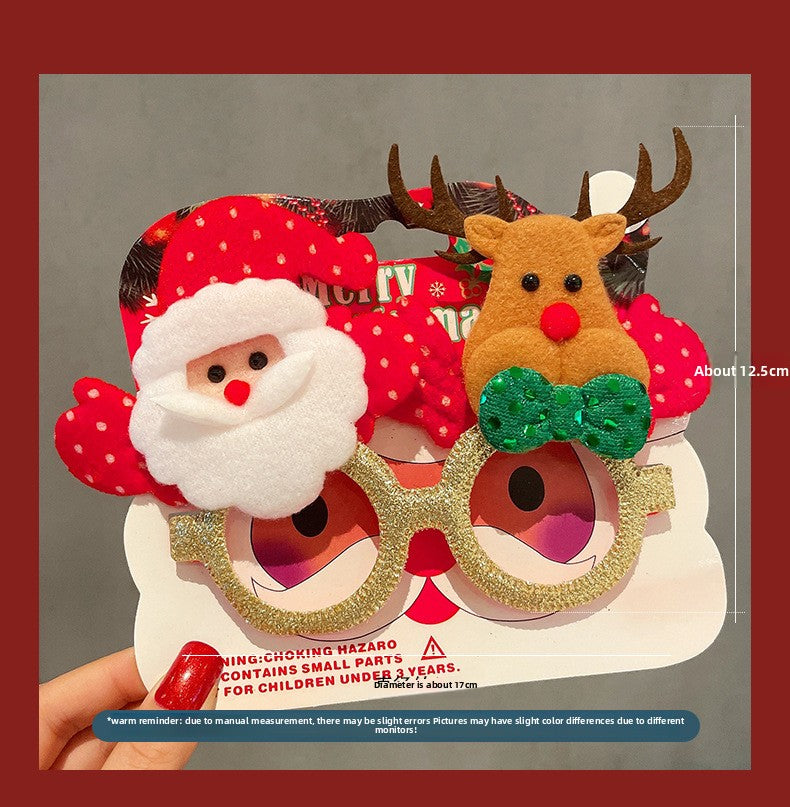 Christmas Glasses Frame for Women, Internet Celebrity Funny Reindeer Glasses, Funny Photo Props, Children's Small Gifts, Couple Decorations
