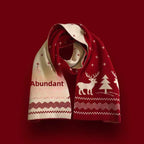 Chinese Red Zodiac Year Women's Scarf Red Versatile Christmas Scarf Winter Knitted Scarf New Year Scarf
