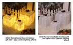 Cross-Border New Christmas Gift Box Three-Piece Set Foldable Glowing LED Light String Props Gift Box Ornament Decoration Light