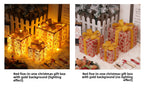 Cross-Border New Christmas Gift Box Three-Piece Set Foldable Glowing LED Light String Props Gift Box Ornament Decoration Light