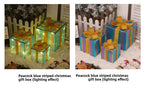 Cross-Border New Christmas Gift Box Three-Piece Set Foldable Glowing LED Light String Props Gift Box Ornament Decoration Light