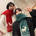 Chinese Red Zodiac Year Women's Scarf Red Versatile Christmas Scarf Winter Knitted Scarf New Year Scarf