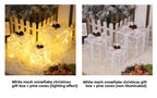 Cross-Border New Christmas Gift Box Three-Piece Set Foldable Glowing LED Light String Props Gift Box Ornament Decoration Light