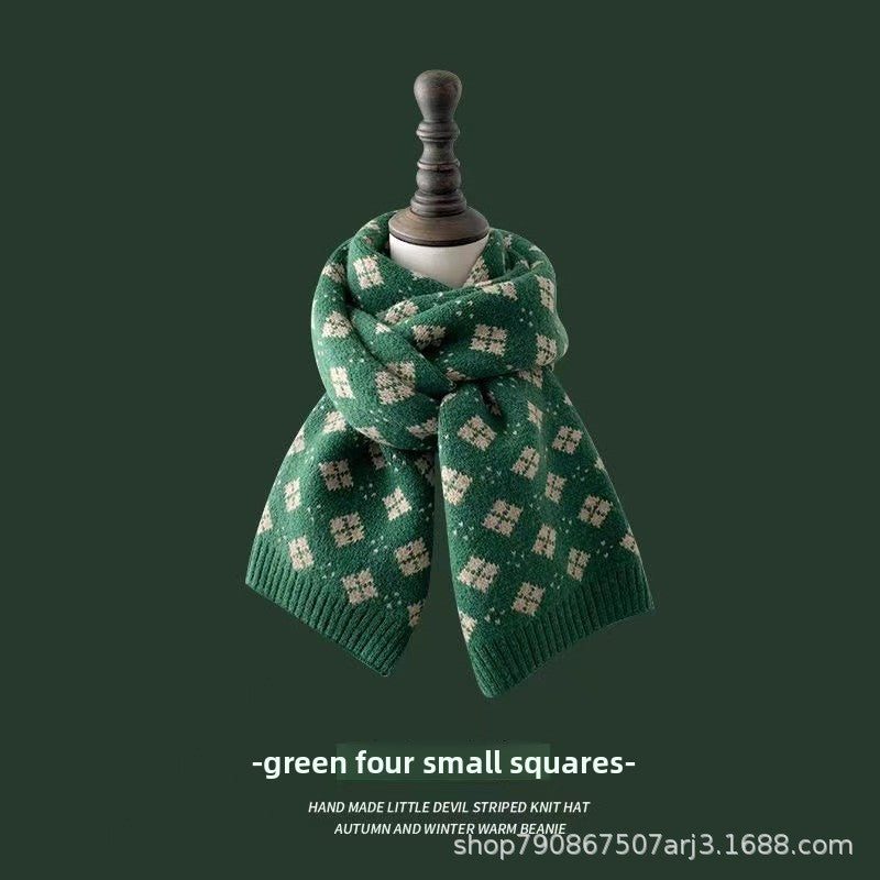 Chinese Red Zodiac Year Women's Scarf Red Versatile Christmas Scarf Winter Knitted Scarf New Year Scarf