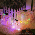 Cross-Border New Christmas Gift Box Three-Piece Set Foldable Glowing LED Light String Props Gift Box Ornament Decoration Light